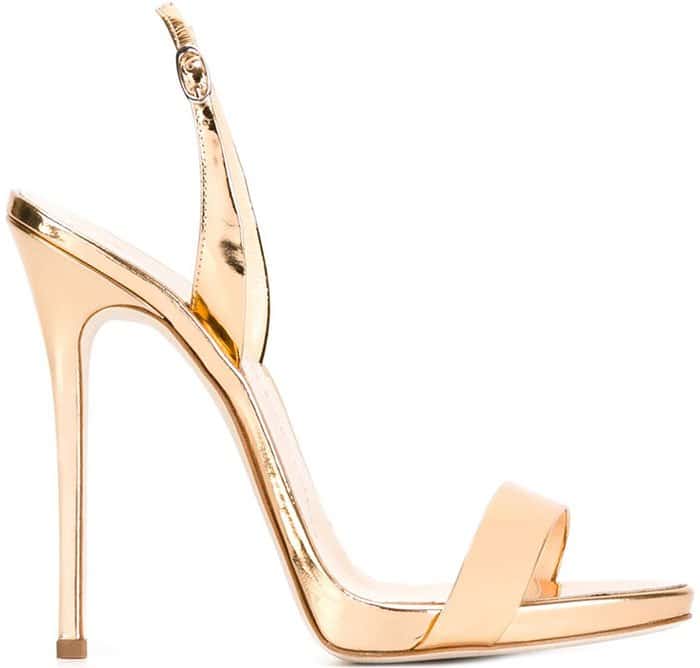 Rose Gold Giuseppe Zanotti Sophie Slingback Sandals