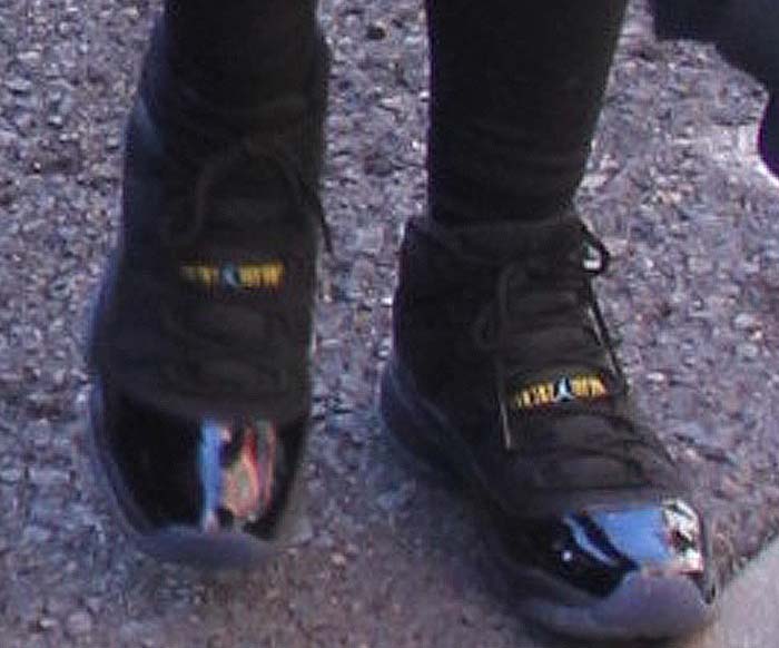 Kylie Jenner wears Nike Air Jordan 11 Retro shoes in gamma blue