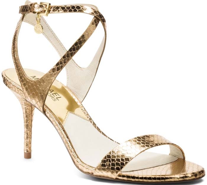 Michael Michael Kors "Kaylee" Metallic Sandal Heels