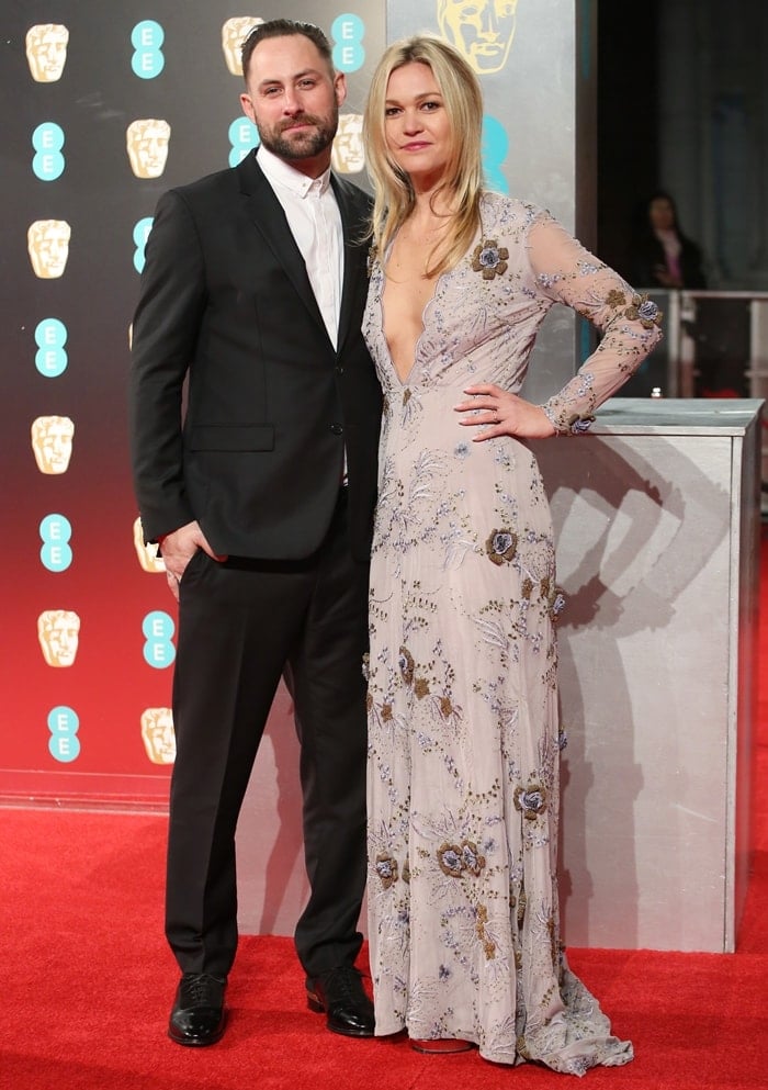 Preston J.Cook and his wife Julia Stiles attend the 70th EE British Academy Film Awards