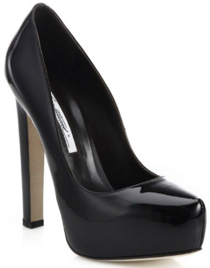 Brian Atwood “Maniac” Patent Leather Platform Pumps in Black