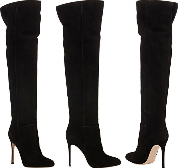 Gianvito Rossi Suede Over-the-Knee Boots