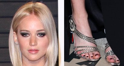 Jennifer Lawrence’s Sexy Feet and Nude Legs in Hot High Heels