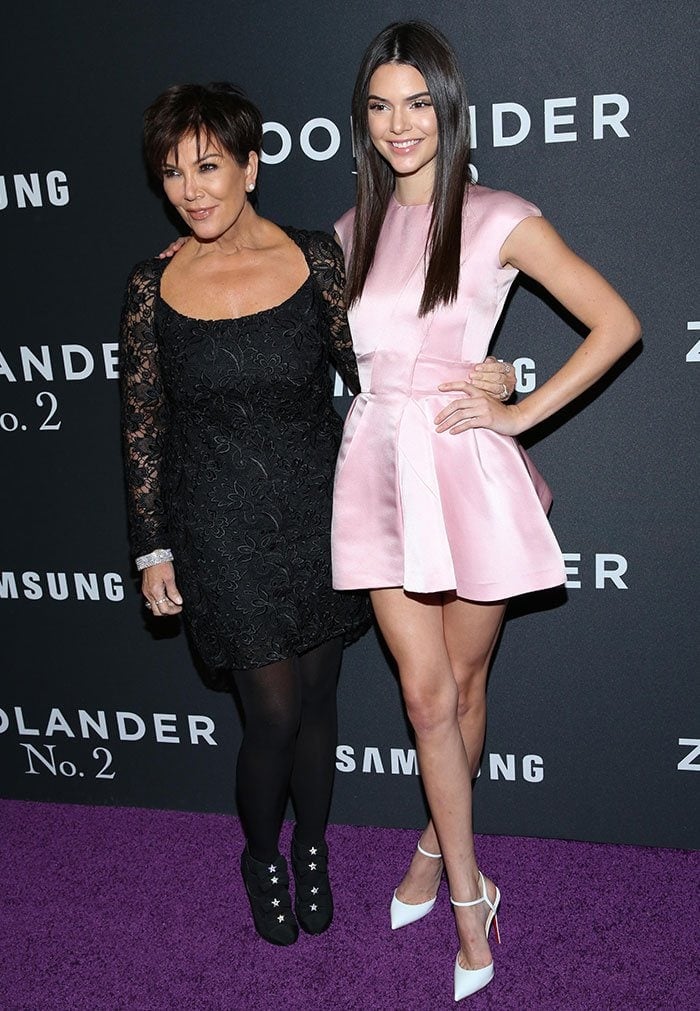 Kris Jenner and Kendall Jenner attend the world premiere of "Zoolander 2"