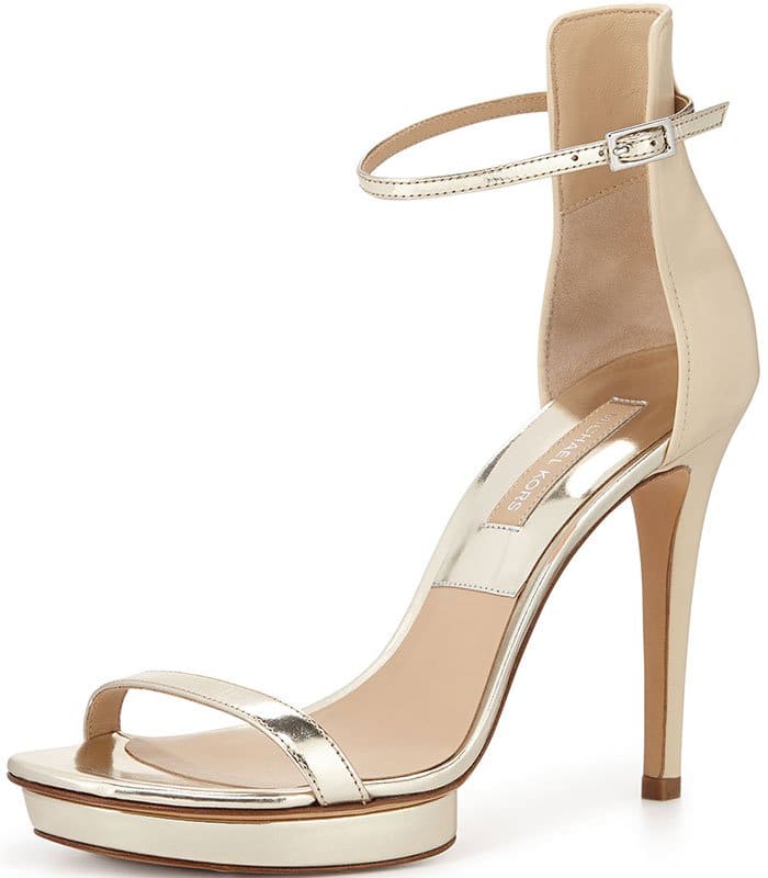 Michael Kors "Doris" Metallic Platform Sandals