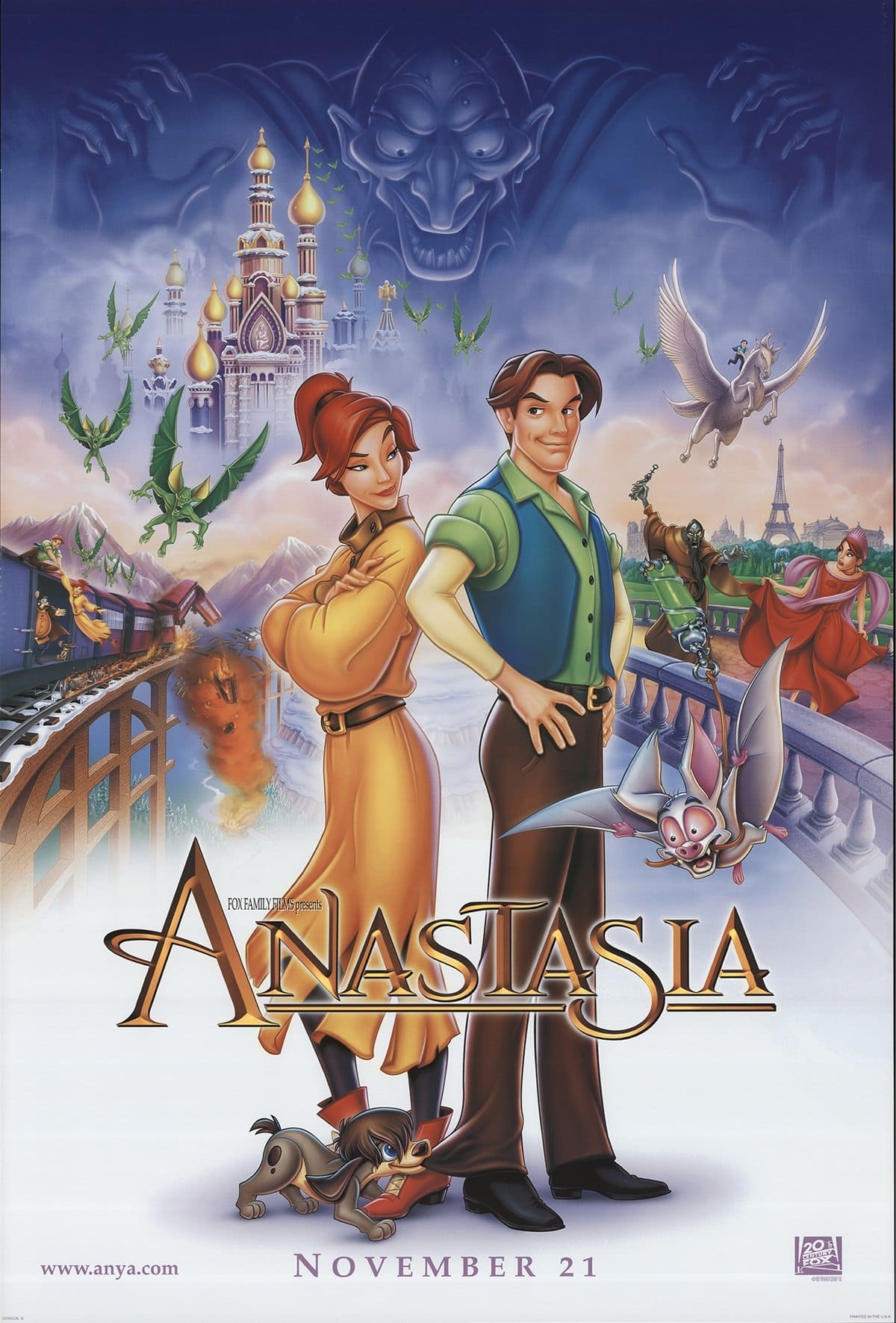 Kirsten Dunst provided the speaking voice for young Anastasia in the 1997 American animated musical drama film Anastasia