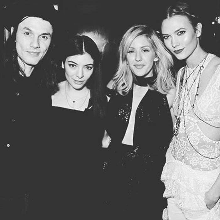 Ellie Goulding hangs out with Lorde, Karlie Kloss and James Bay at the 2016 BRIT Awards Post Party