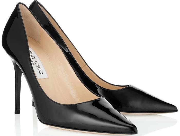 Black Jimmy Choo "Abel" Patent-Leather Pumps