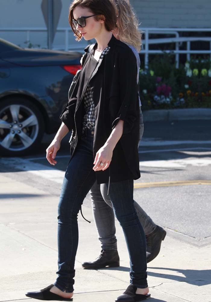 Lily Collins and her mom, Jill Tavelman, spend a day shopping in Los Angeles