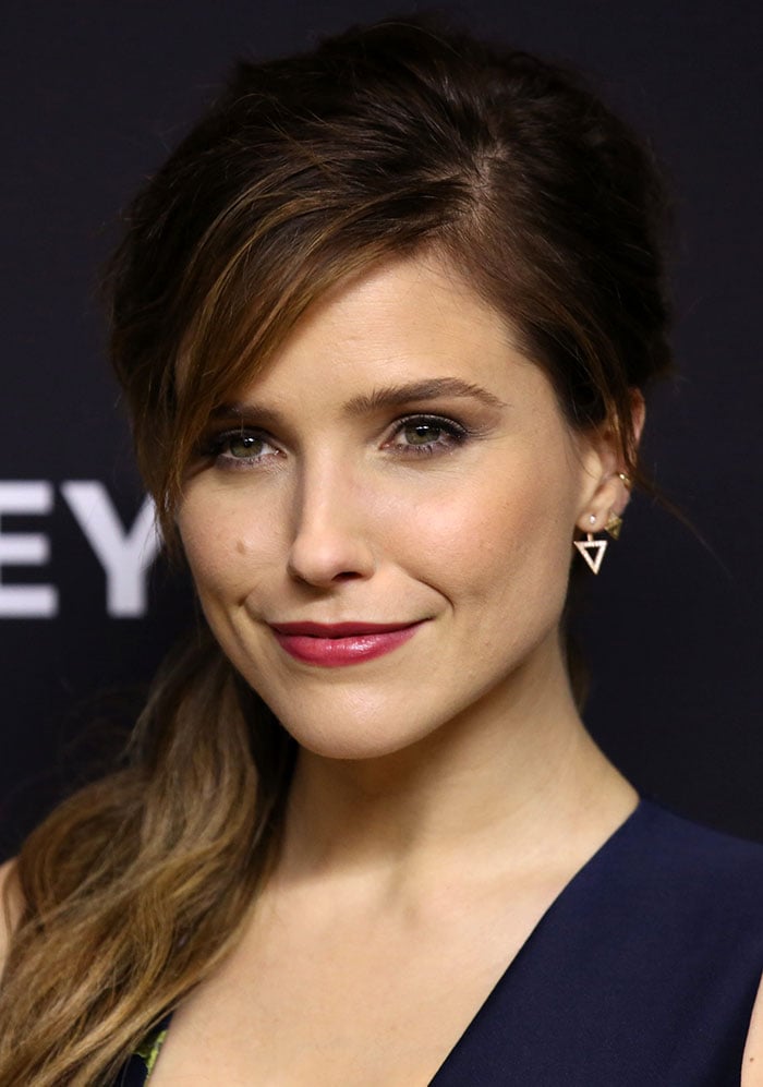 Sophia Bush wears her hair in a ponytail at the 33rd annual PaleyFest Los Angeles