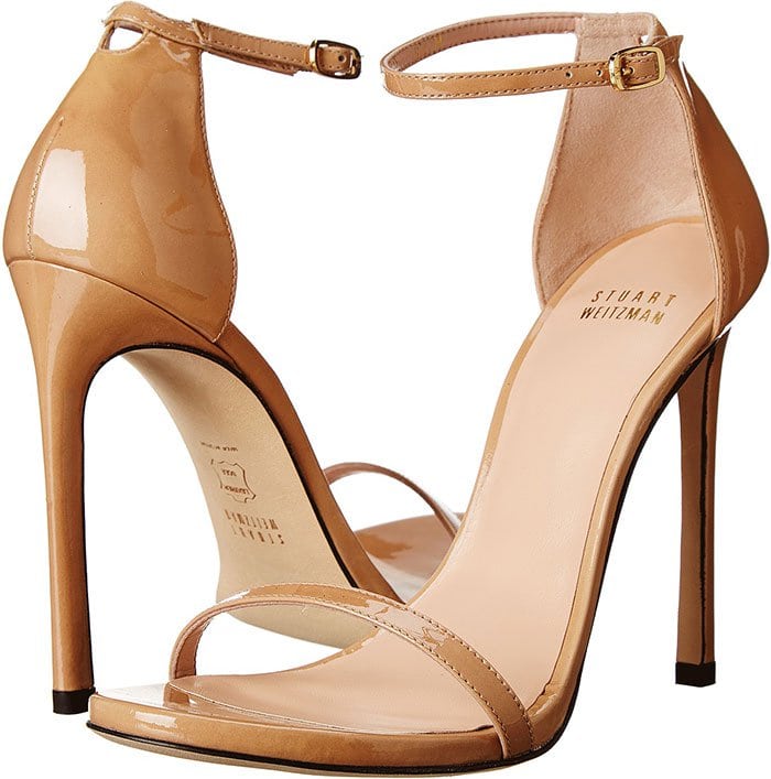 Stuart Weitzman "Nudist" Ankle-Strap Sandals