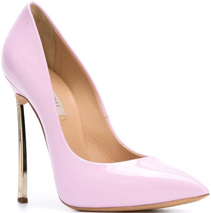 Pink Gold Casadei "Blade" Pumps