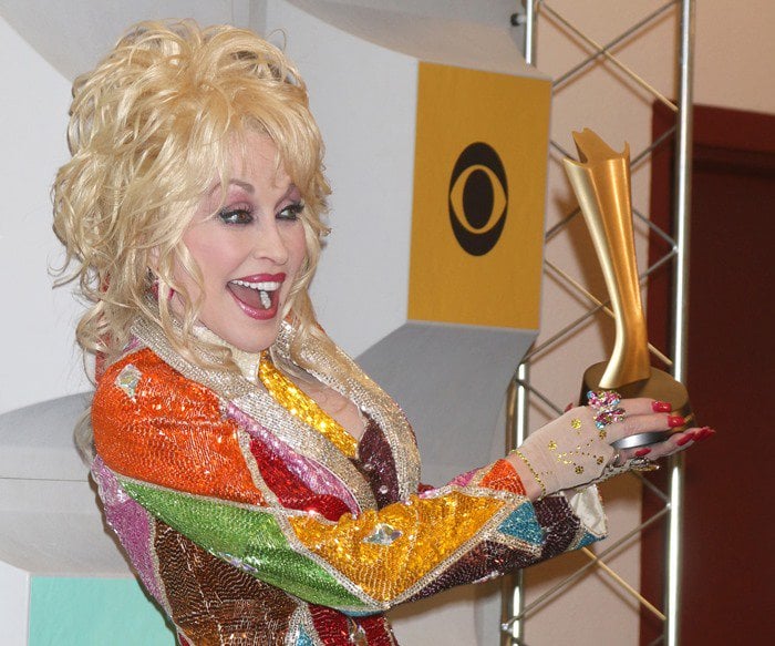Dolly Parton is awarded the Tex Ritter Award at the 2016 Academy of Country Music Awards