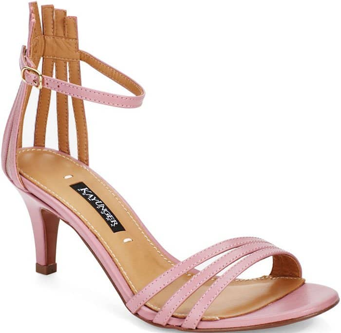 Pink Kay Unger "Basque" Sandals