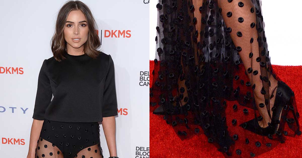 Olivia Culpo Flaunts Panties In Sheer Skirt And Black Pumps