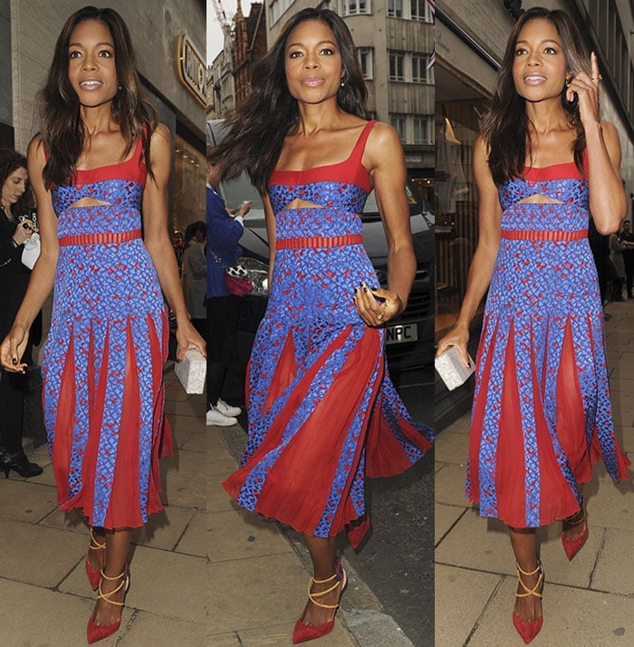 Naomie Harris allowed her dress and pumps to take center stage