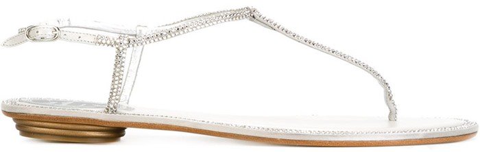 Rene Caovilla embellished T-bar sandals