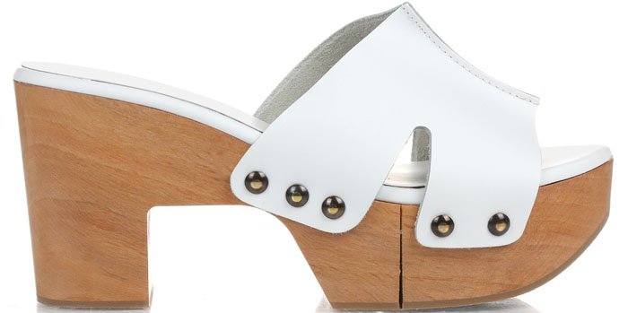 Robert Clergerie Cetri Clog Sandals White