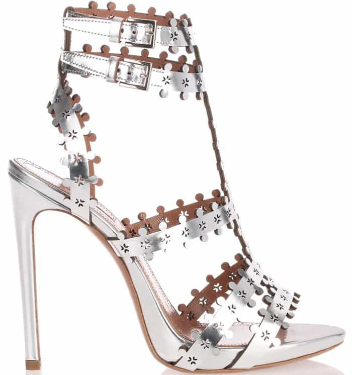 Alaïa Metallic Leather Sandal