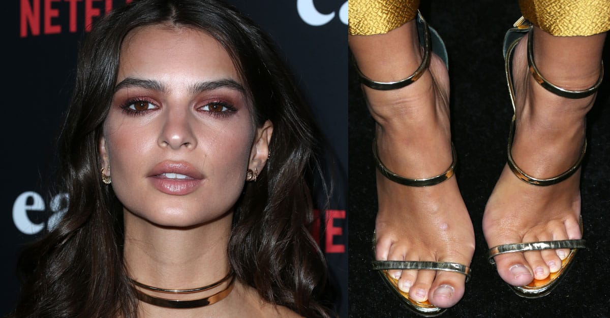 Emily Ratajkowski Covers Up In Giuseppe Zanotti Harmony Sandals