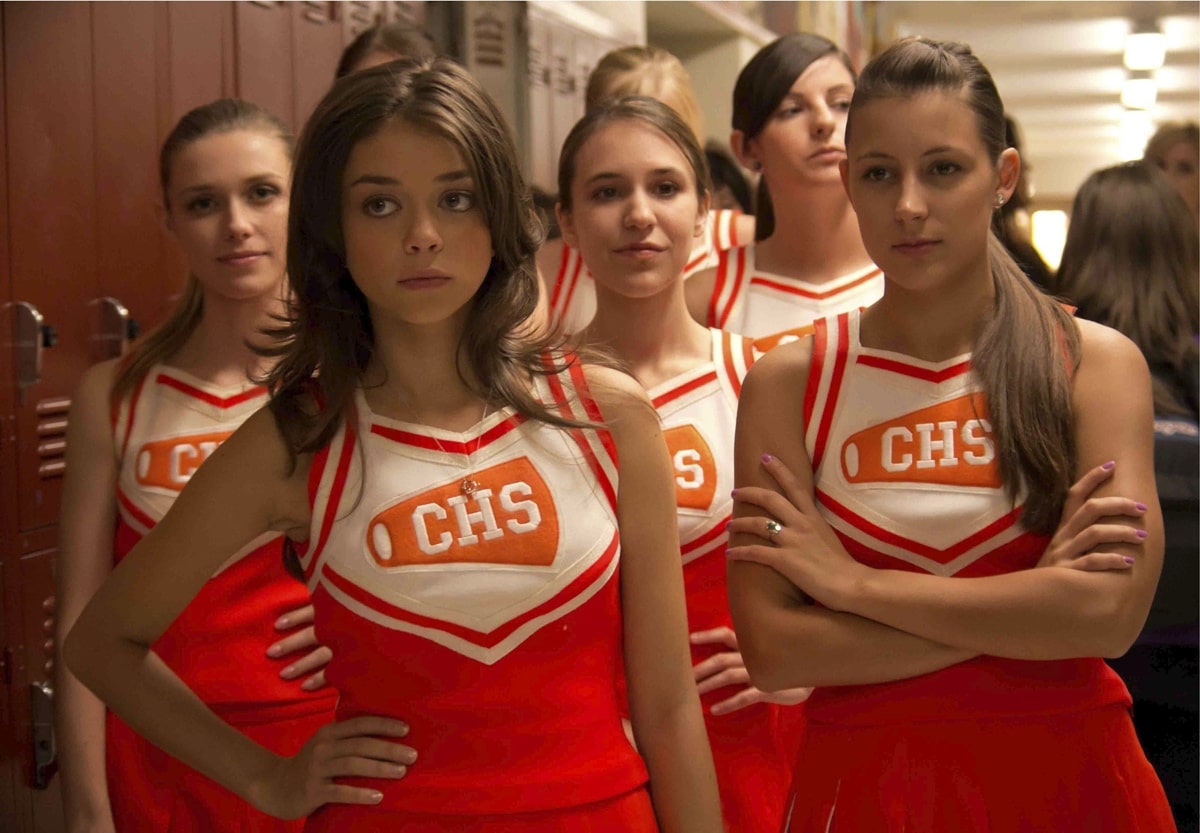 Sarah Hyland as Claire Mathews in the 2012 American coming-of-age comedy-drama film Struck by Lightning