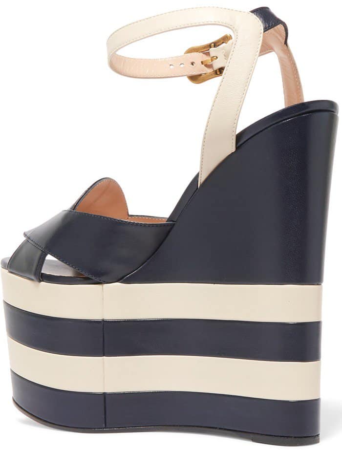 Gucci Two-Tone Leather Wedge Heels: Alessandro Michele's Modern Take on ...