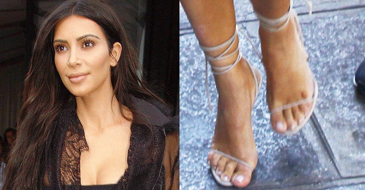 Kim Kardashian Almost Assaulted Wearing Manolo Blahnik Sandals