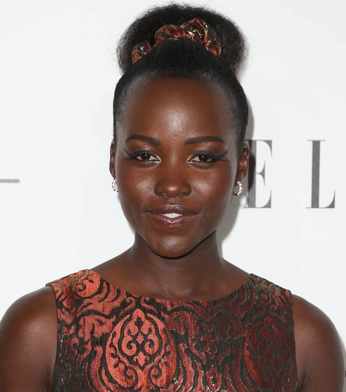 Lupita Nyong’o wore a dress from Duro Olowu, a Nigerian-born, London-based fashion designer