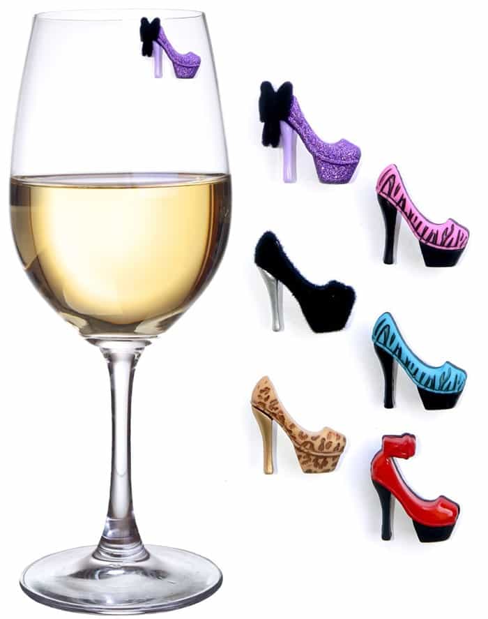 High Heel Magnetic Wine Glass Charms and Drink Markers