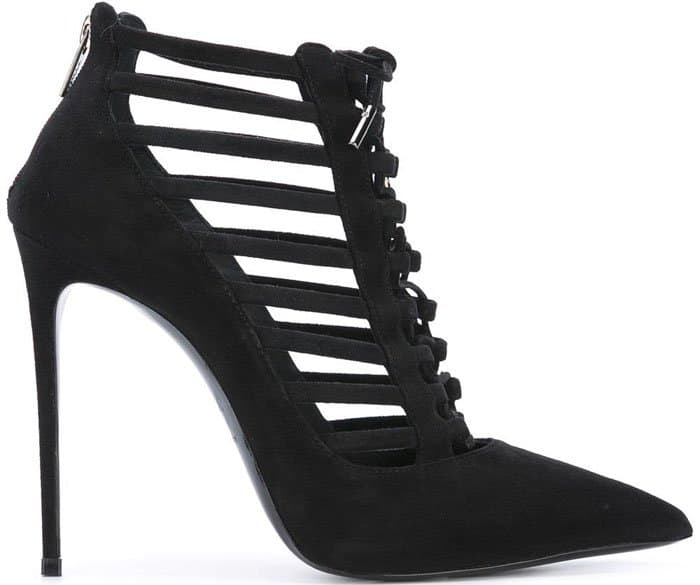 Black Le Silla Cage Ankle Boots