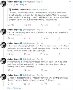 Pregnant Chrissy Teigen Removes Boob Implants and Reveals Scars