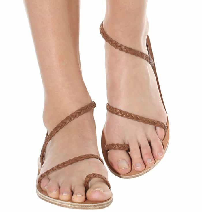 Ancient Greek Sandals Eleftheria braided flat sandals