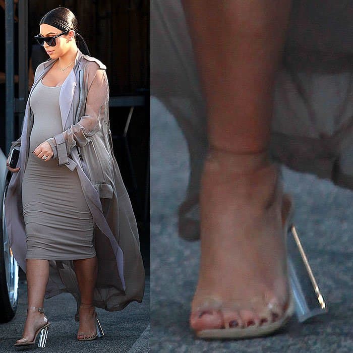 Sweaty Celebrity Feet in Clear Shoes 