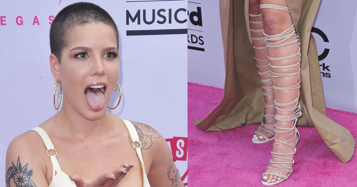 Halsey Wears Insane Kora Over-the-Knee Gladiator Sandals