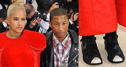 Pharrell's wife Helen Lasichanh's bright red Met Gala outfit is being  ruthlessly mocked… with people comparing her to a gummy bear and a  TELETUBBY
