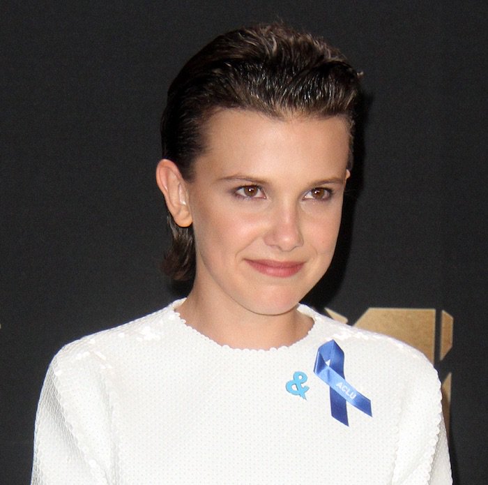 Millie Bobby Brown kept her hair and makeup sleek and simple for the event