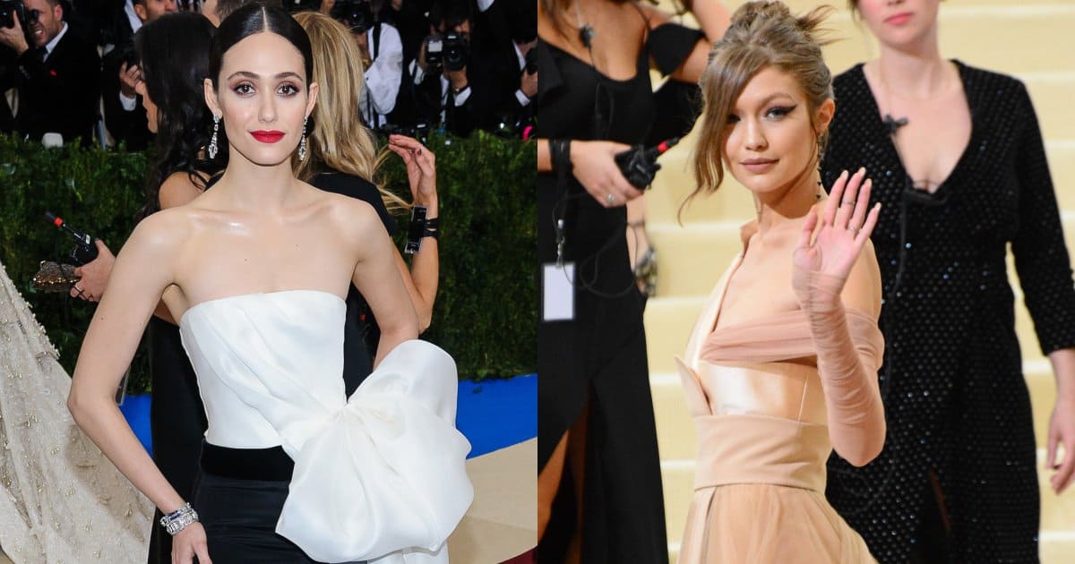 Met Gala: Emmy Rossum and Gigi Hadid in Christian Louboutin Pumps