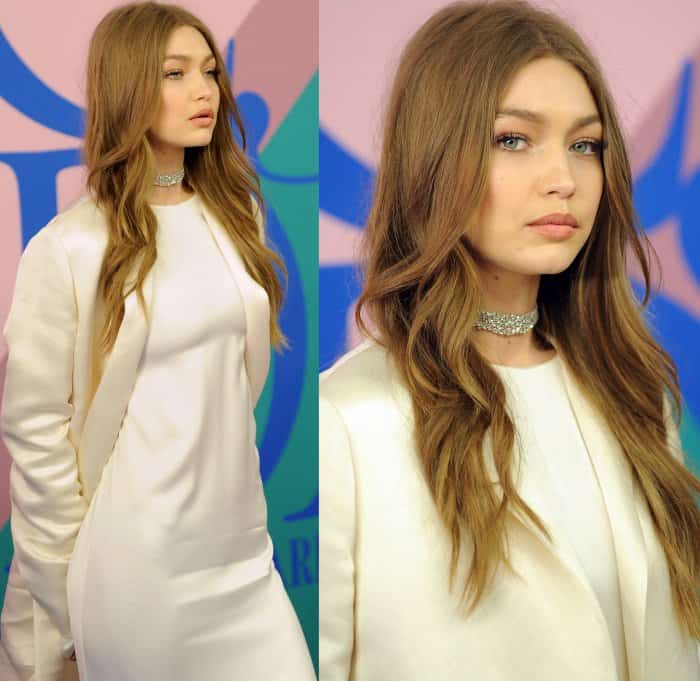 Gigi Hadid Chic at CFDA Awards in Stuart Weitzman 'Mulearky' Shoes