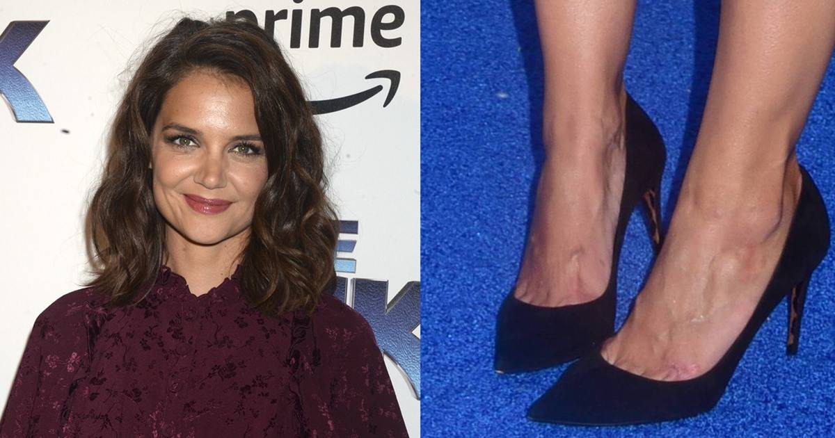 Katie Holmes Wears Maison Mayle Ruffle Floral Silk Jacquard Dress