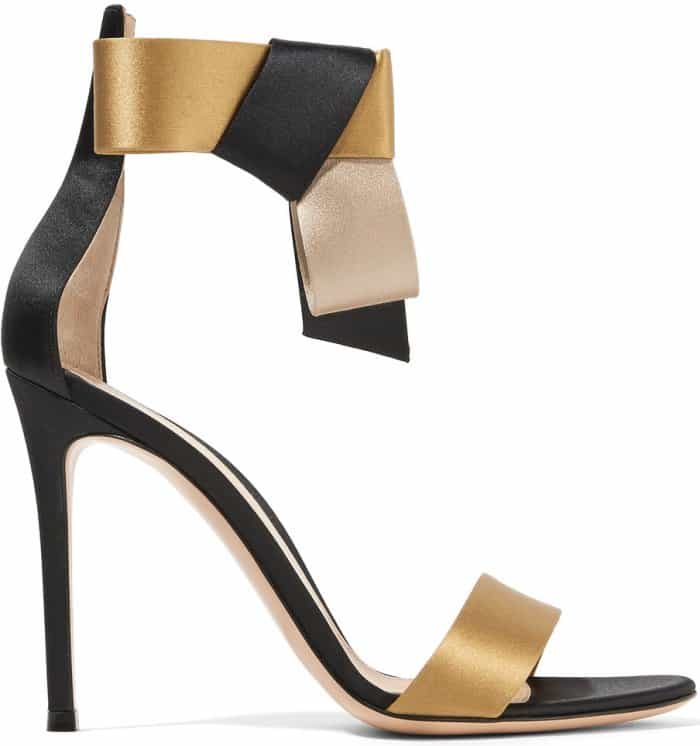 Gianvito Rossi "Geisha" bow-embellished satin sandals