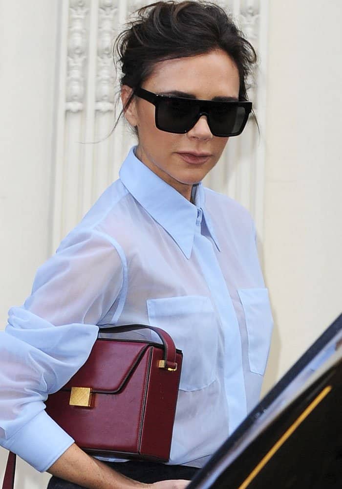 Victoria Beckham seen leaving her Dover Street store in London on September 22, 2017