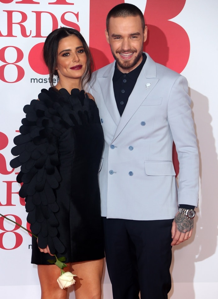 Liam Payne and Cheryl Cole at the 2018 BRIT Awards held at The O2 Arena in London, England, on February 21, 2018