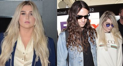 Kesha Rocks Gucci's Ace Patch Sneakers and Thiara Top-Handle Bag