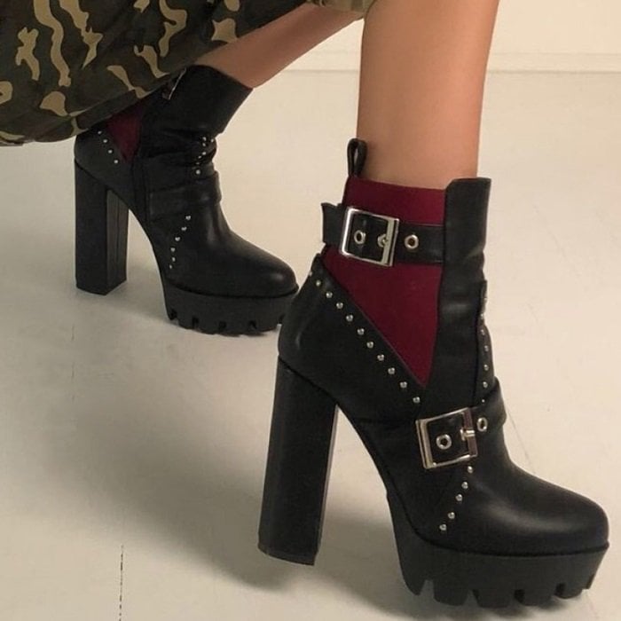 block heel ankle boots outfit