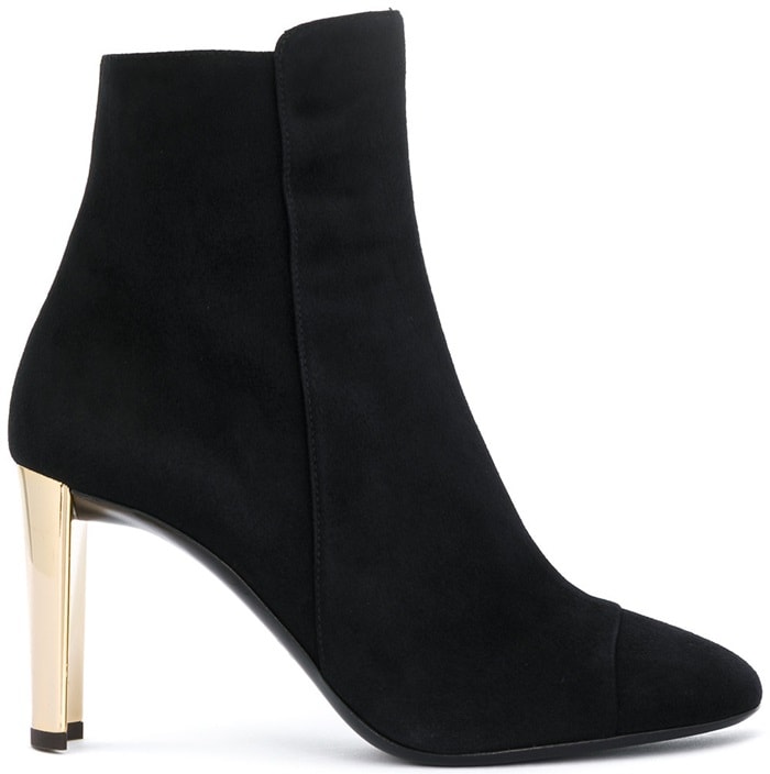 Halston and Anna Rock Giuseppe Zanotti's Ankle Boots With Gold Heels