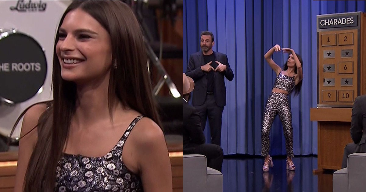 Emily Ratajkowski Wears Chunky Pink Prada Platforms to Play Charades