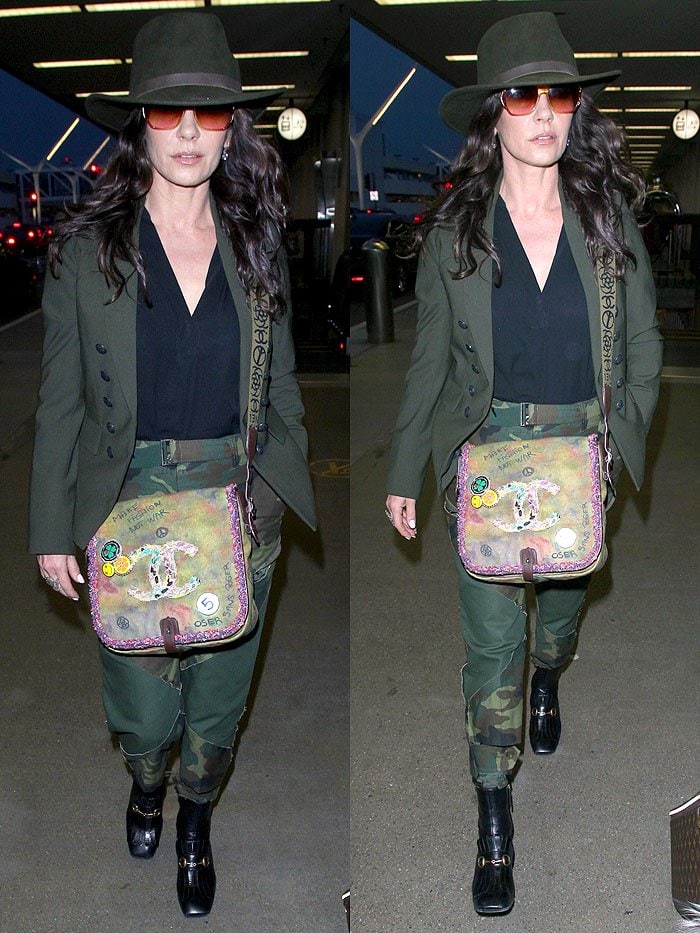 Catherine Zeta-Jones rocks an "Indiana Jones"–style fedora