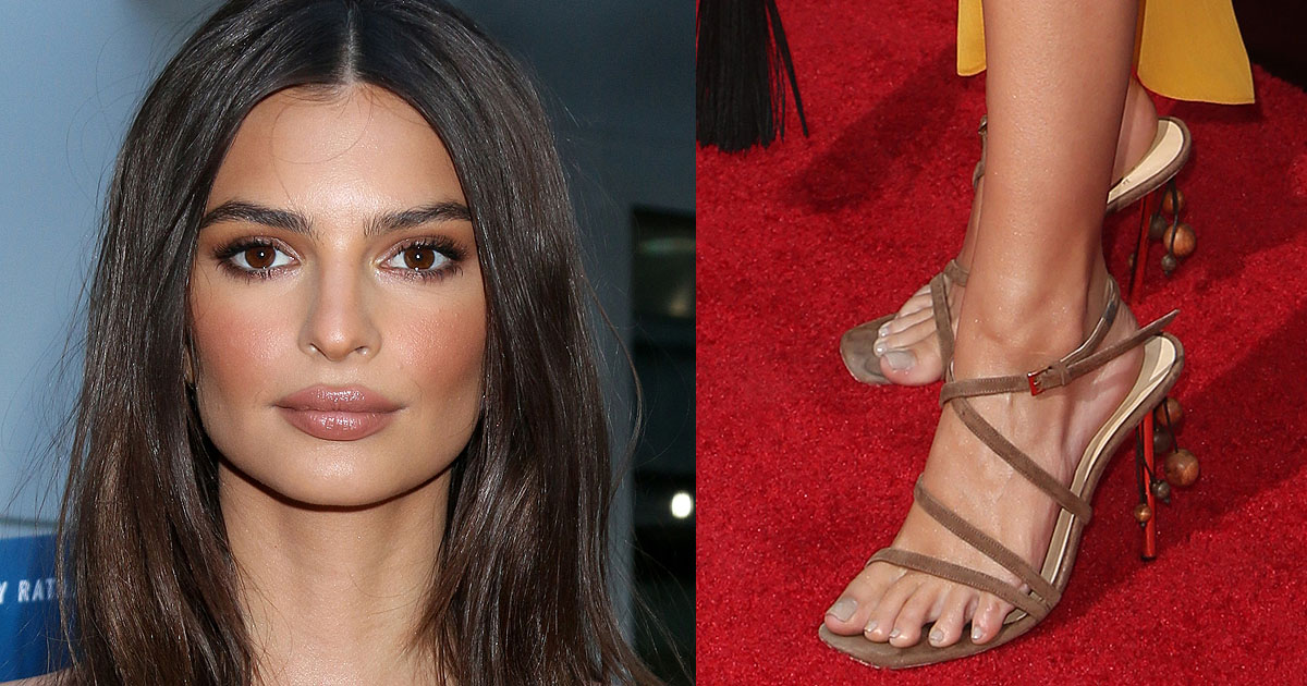 Emily Ratajkowski's Uneven Lipstick at APEX Social Club Grand Opening