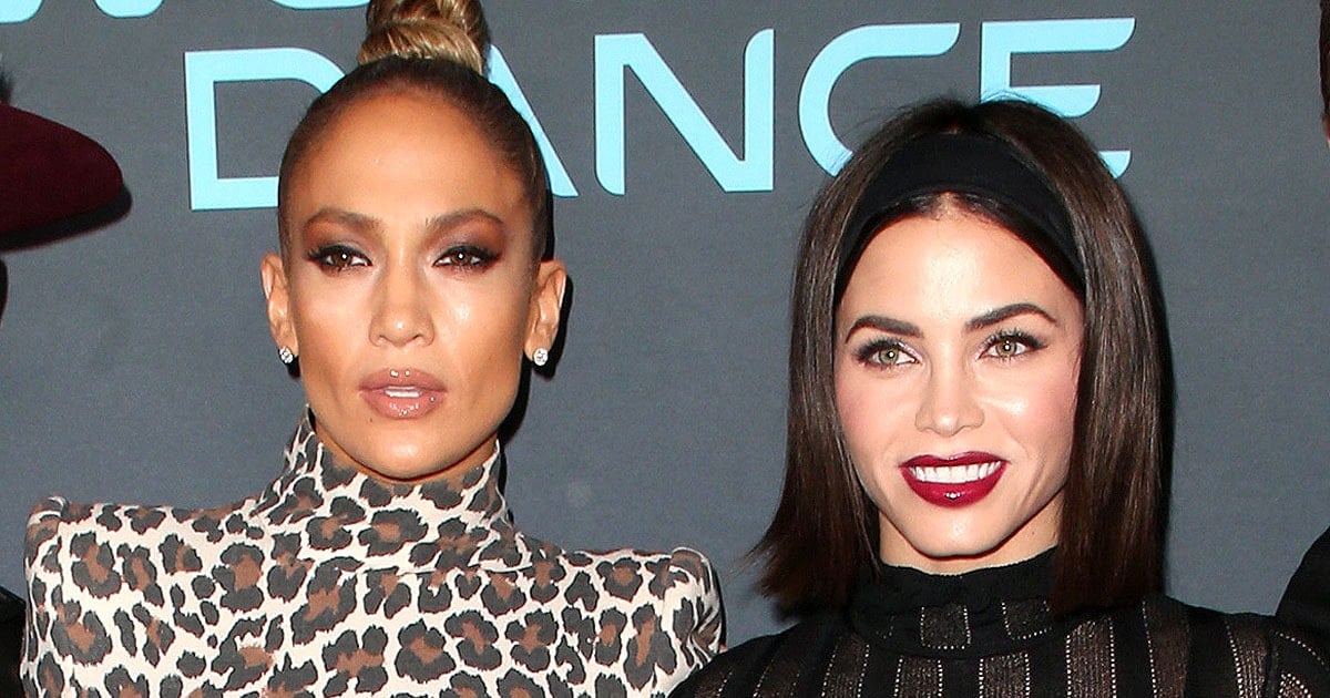 Jennifer Lopez and Jenna Dewan in Black at World of Dance FYC Event