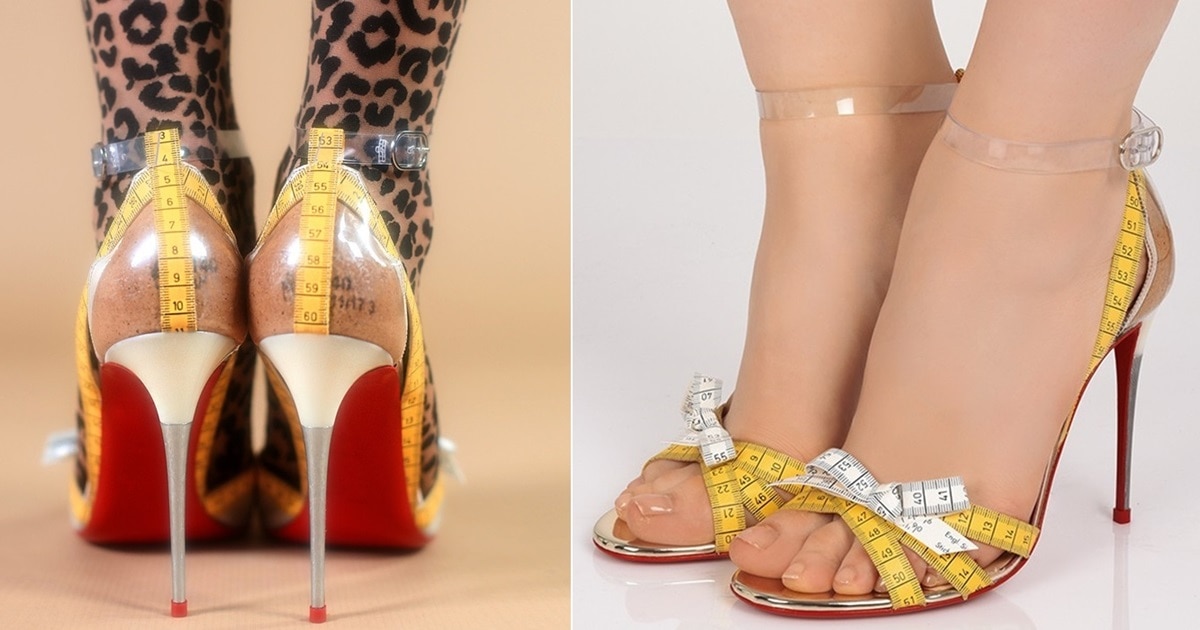 Measuring Tape Red Sole Shoes by Christian Louboutin